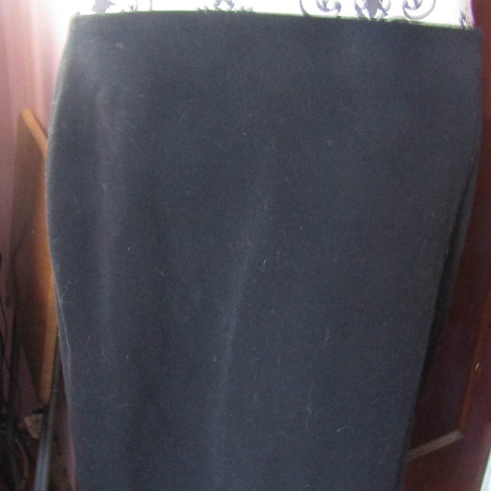 Black Crepe Pencil Skirt